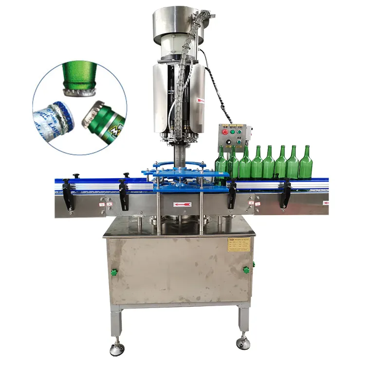 Hoge Kwaliteit Glazen Fles Automatische Crown Corking Machine / Capper
