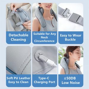 Hot Selling Electric Deep Shiatsu Car <b>Massage</b> <b>Pillow</b> Kneading Shoulder and Neck Shoulder Massager Massager Belt - Product Image 2