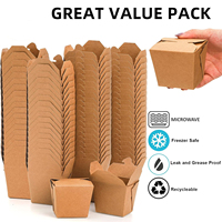 16OZ 26OZ Boîte de Doner en papier jetable Boîte de Kebab à impression personnalisée Conteneur d'emballage alimentaire pour emporter Boîte de nouilles en papier personnalisable