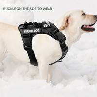 Nouveau Harnais Tactique en Nylon pour Grand Chien L-108 Épaissi Anti-Explosion Réfléchissant Réglable XL Accessoires pour Animaux de Compagnie Motif Patte USA