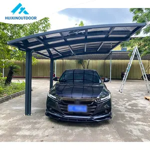 Modern alumínio garagem metal frame carport jardim alumínio dossel telhado impermeável policarbonato ao ar livre carro porta kit