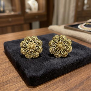 Pendientes de Aro Clásicos con Baño de Oro Antiguo y Cristales de Imitación para Mujer, Joyería de Moda de Diseño - Product Image 2
