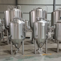 Petits pigments à bière en lot de 4, 400l, de qualité, articulés, réservoir, 250l