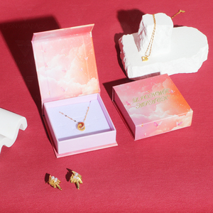 Bán Buôn Thân Thiện Với Môi Đóng Cửa Từ Đồ Trang Sức Hộp Quà Tặng Biểu Tượng Tùy Chỉnh Cứng Nhắc Sinh Thái Bao Bì Với Lá Thông số Kỹ Thuật - Product Image 1