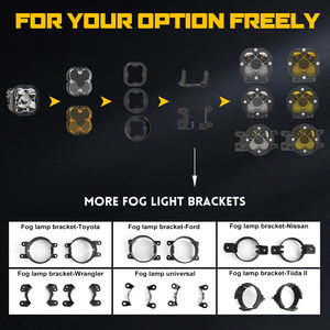 Par de 3 pulgadas, 50W, 12000LM, luz antiniebla ámbar, vaina todoterreno, luz de conducción súper brillante IP68 12V 24V - Product Image 5