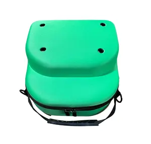 Logo personalizzato di colore verde piccolo coperchio guscio rigido indossare cappelli Eva caso cappellino squadra cappelli Carring cerniera custodia per bambino