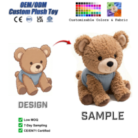 Ours en peluche personnalisé, animaux en peluche sur mesure à partir de votre dessin, design IA, cadeau doux et mignon pour enfants, fête prénatale
