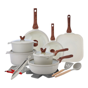 Set di Pentole da 21 Pezzi in Materiale Completamente Riciclabile, Base a Risparmio Energetico, Pentola per Latte 18cm, Casseruola 24/28cm, Teglia per Pizza 28cm, Spatola - Product Image 2
