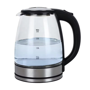 Hervidor de vidrio de borosilicato de 2L con apagado automático y tapa, luz azul, hervidor con protección contra ebullición en seco - Product Image 1