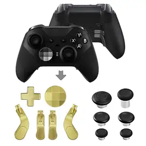 Custom Game Accessories Metal Silver Back Button Clip Replacement 4 Extended Paddles For Xbox One Elite Controller Rear Button