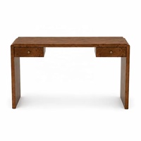 Bureau d'ordinateur moderne en bois massif, personnalisable, mobilier de bureau commercial au design antique