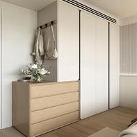 Vitrine anti-poussière en verre trempé Changhong sur mesure, aménagement modulaire pour dressing de luxe et chambre d'hôtes