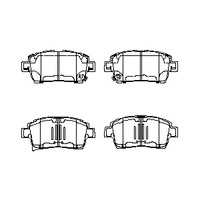 Pièces d'auto Nouveau OE 044650W080 GDB3317 Plaquettes de frein en céramique D990 pour TOYOTA IQ Prix de gros Pièces de rechange de voiture