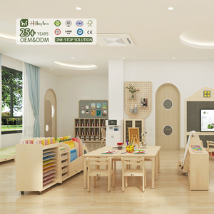 ארון ספרים מודרני מעץ בסגנון מונטסורי, סט ספרייה לגן ילדים, סלון, פינת קריאה לילדים, גן טרום חובה - Product Image 1