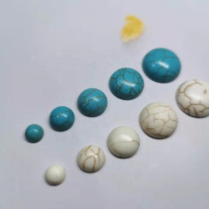 • Cabochon a metà tondo con retro piatto <span class=keywords><strong>pietra</strong></span> naturale Howlite striato turchese per risultati <span class=keywords><strong>di</strong></span> gioielli fai da te - Product Image 4