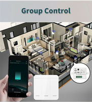 Interrupteurs muraux intelligents sans fil 433,92/315 MHz 1/2/3 gangs type 86 avec télécommande pour domotique
