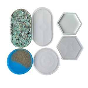 Moule en silicone ovale pour support de table, dessous de verre, plateau miroir, résine époxy cristalline, résistant à la chaleur, écologique, blanc souple, pour fabrication de résine DIY - Product Image 5