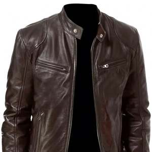 Chaqueta de Moda para Hombre con Envío Directo - Manga Larga, Cuello Alto, Cierre de Cremallera, Múltiples Bolsillos - Color Sólido, Forro de Poliéster - Product Image 1