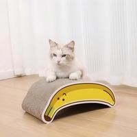 Griffoir pour chat - Durable, non abrasif, avec surface en papier ondulé en forme de dessin animé. Idéal pour soulager l'ennui des chats.