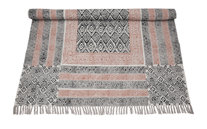 Alfombra Decorativa Artística de Algodón para Piso, Estilo Bohemio, Hecha a Mano, Apta para Mascotas, Antideslizante, Ecológica, para Dormitorio - Product Image 1