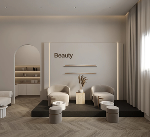 One-Stop Barber Shop Furniture <b>Set</b> | Custom Hair Styling Station & <b>Wall</b> <b>Mirror</b> for Beauty Salon Renovation - Product Image 1