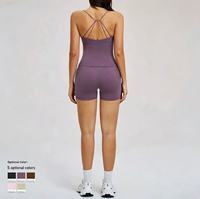 Soutien-gorge de sport sans bretelles - Soutien moyen, rembourrage amovible, respirant, col en V, ajustement confortable, grande taille, pour poitrine généreuse, taille haute, couleur unie