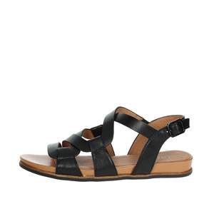 Sandali bassi da donna Jana neri 8-28161-44 con cinturini piatti, comodi per l'estate - Product Image 1