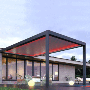 <span class=keywords><strong>Pergola</strong></span> portable réglable à peluches pour l'extérieur, toit argenté, en aluminium, photocatalytique, 3m X 4m - Product Image 2