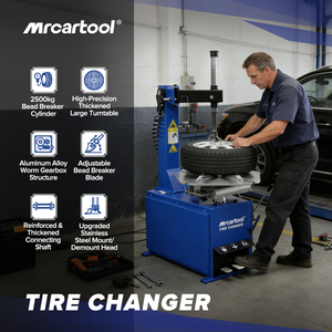 Machine à changer les pneus semi-automatique MRCARTOOL 112, pour roues de 12 à 24 pouces, avec briseur de talon de roue de 5500 LBS - Product Image 1