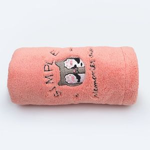 <span class=keywords><strong>Amazon</strong></span> vend belle corail velours brodé super absorbant bonnet de bain bonnet sec - Product Image 5