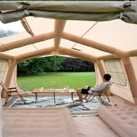 Tente Gonflable Familiale 13.68 3.6x3.8m en Oxford 420D avec Porte en U et Petit Fenêtre de Toit, Imperméable, Quatre Saisons, Portable et Légère, pour 5-6 Personnes