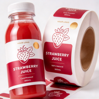 Étiquettes personnalisées pour bouteilles de jus, autocollants imperméables pour bouteilles de boissons, autocollants adhésifs pour l'emballage de jus de fruits