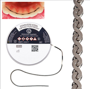 Retenue linguale <span class=keywords><strong>de</strong></span> rétention dentaire ortho s'adapte à la rétention <span class=keywords><strong>de</strong></span> l'anatomie des dents Confort du patient <span class=keywords><strong>Fil</strong></span> <span class=keywords><strong>de</strong></span> chaîne <span class=keywords><strong>de</strong></span> retenue en acier inoxydable - Product Image 1