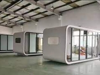 Pod modulaire de bureau à domicile de conteneur préfabriqué moderne à double pont de 20 pieds avec caractéristiques de pod Apple pour une utilisation dans la salle de bain d'atelier d'appartement