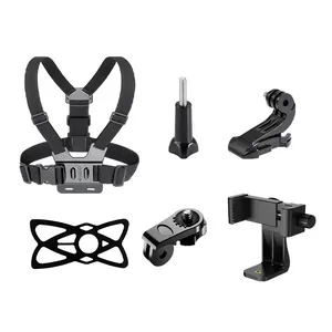 Sangle de poitrine 6 en 1 MaGreen avec support de téléphone rotatif Sets d'accessoires pour caméra d'action GOPRO Heros - Product Image 5