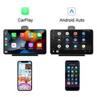Cámara de visión trasera para coche con navegación GPS de 7 pulgadas Mirror Link Dash Cam Control de voz Wifi/BT Dvr Carplay/Android Auto TV pantalla táctil