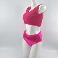Nouveau Style de maille en Nylon rose pour femmes, ensemble doux, pantalon mi-taille, grande taille, Sexy, vêtements de danse pôle pour femmes