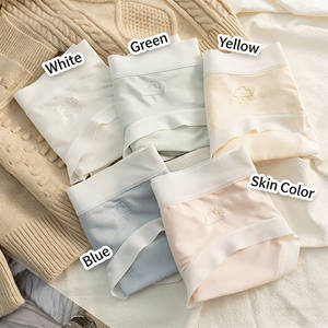 Braguitas de Cintura Media para Mujer, Tejido Sólido, Sin Costuras, Transpirables, Suaves, Antibacterianas 7A, 100% Algodón - Product Image 2