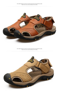 Nouvelle Collection – <span class=keywords><strong>Sandales</strong></span> <span class=keywords><strong>de</strong></span> <span class=keywords><strong>Randonnée</strong></span> et <span class=keywords><strong>de</strong></span> Plage pour Hommes en <span class=keywords><strong>Cuir</strong></span> Véritable Haut <span class=keywords><strong>de</strong></span> Gamme, Bout Fermé, Grande Taille – Offre Spéciale Été - Product Image 3