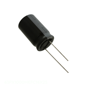 Condensador de Aluminio Original CAP ALUM 1000UF 20% 63V RADIAL 1000 uF 63PX1000MEFC16X25 de Montaje a Través de Orificio - Product Image 1
