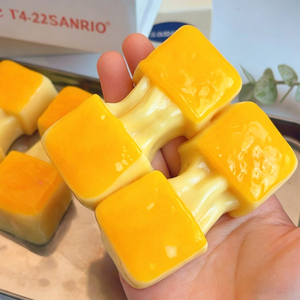 Most Popular TPR Yellow Brushed Rice Cakes Squishy Slow Return Hand Exercise <b>Squeeze</b> Stress Relieve Mochi Toys for Kids Adults - Product Image 2