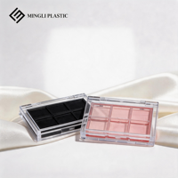 Palette de fards à paupières transparente 6g, 6 couleurs, emballage vide pour maquillage, poudre à sourcils, palette nude