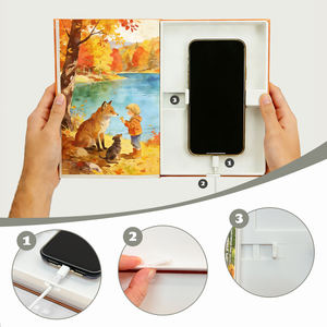 Nouveau type d'organisateur de téléphone dissimulé, support de rangement en forme de faux livre pour prévenir la dépendance aux téléphones des étudiants et des enfants, couverture personnalisable - Product Image 6