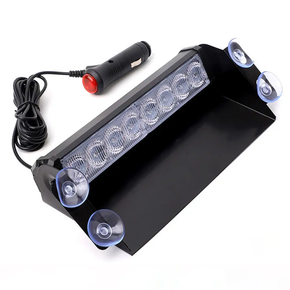 자동차 LED 스트로브 라이트 레드/블루 옐로우/화이트/신호 램프 플래시 대시 비상 깜박임 앞 유리 경고등 12V 범용