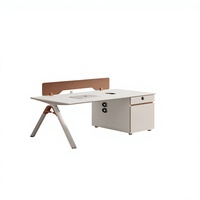 Poste de travail de bureau individuel moderne en bois avec cloison de séparation pour employés, ensemble de mobilier de bureau en gros