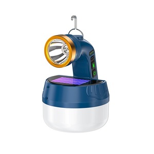 Linterna Solar para Camping Smiling Shark, Lámpara LED Recargable con Gancho - Product Image 1