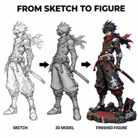 Figura de Acción Coleccionable de Diseño Personalizado, Escala 1/6, PVC, Plástico, Modelo 3D de Dibujos Animados, Fabricante OEM de Anime para Decoración de Colección