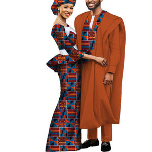 Service personnalisé vêtements africains hommes <span class=keywords><strong>Agbada</strong></span> 3 pièces ensemble chemise pantalon avec broderie vêtements Dashiki - Product Image 4