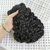 Perruques en cheveux humains vierges de haute qualité, coupe pixie bouclée, pour femmes noires, couleur noir naturel, vente en gros