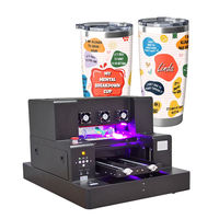 Imprimante UV DTF A4 Directe sur Film UV, Imprimante d'Étiquettes en Cristal UV AB avec Plastifieuse pour Bouteilles, Coques de Téléphone et Gobelets